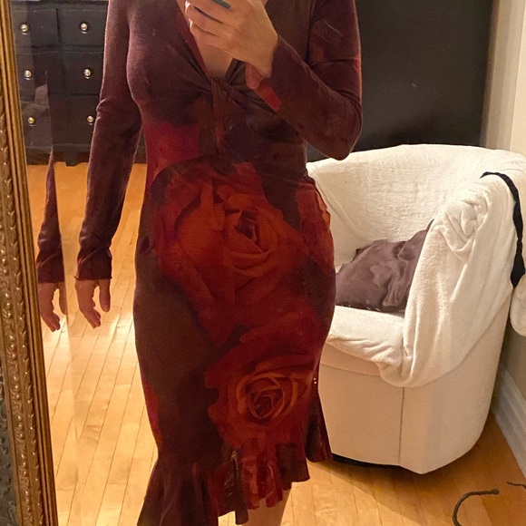 Class ROBERTO CAVALLI wool dress size 8 US 42 IT - Picture 8 of 9